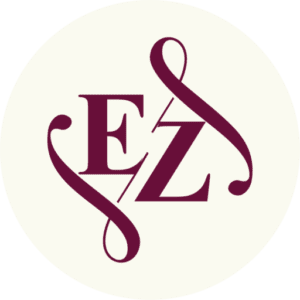 Logotipo estilizado com as iniciais "EZ" em roxo, utilizado como favicon do site da Dra. Elizabeth Zamerul.